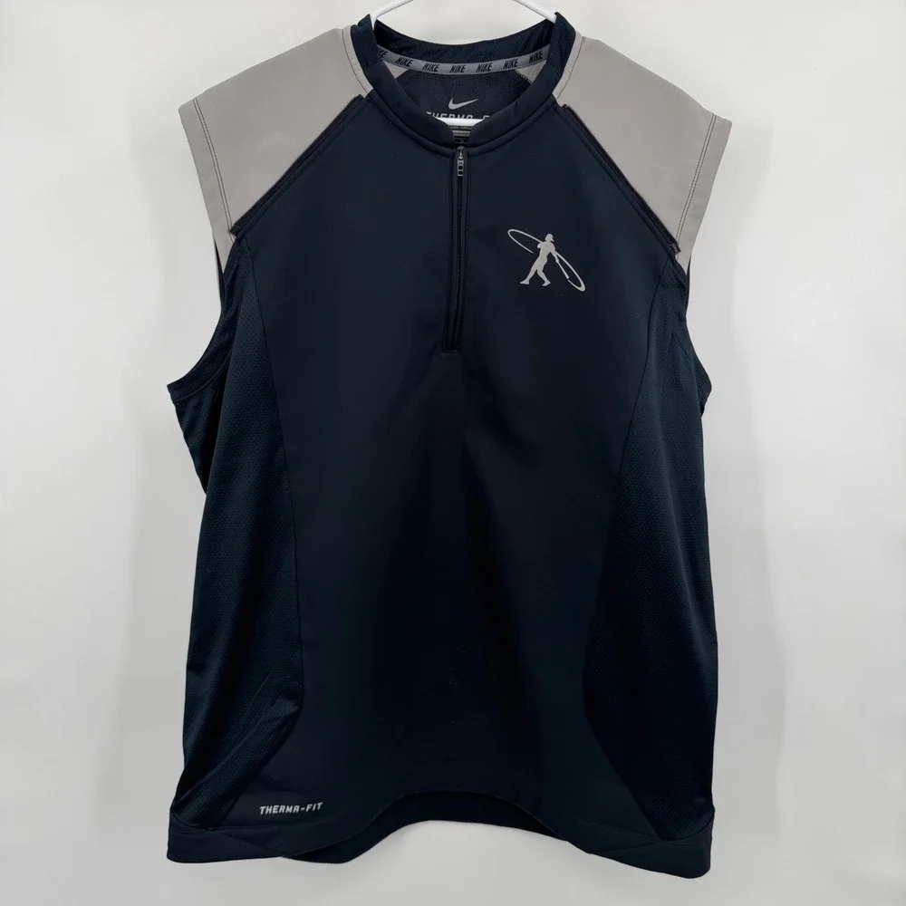 Nike Therma-Fit Quarter Zip Vest XL‎ Black Grey Performance Baseball Training